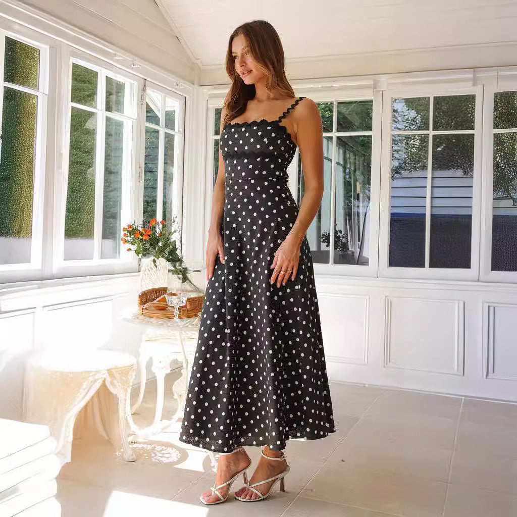 Robe à bretelles en dentelle – Femme – Style européen et américain