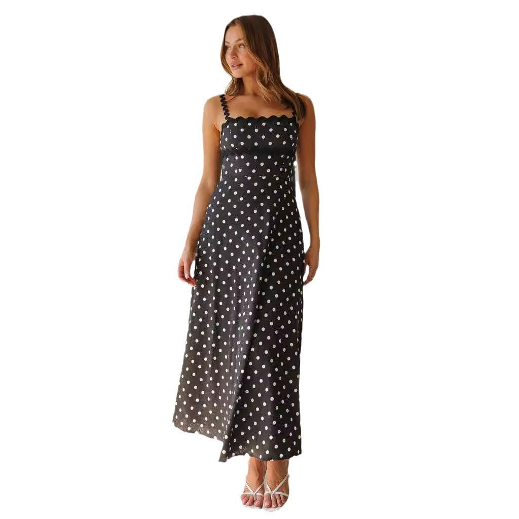 Robe à bretelles en dentelle – Femme – Style européen et américain