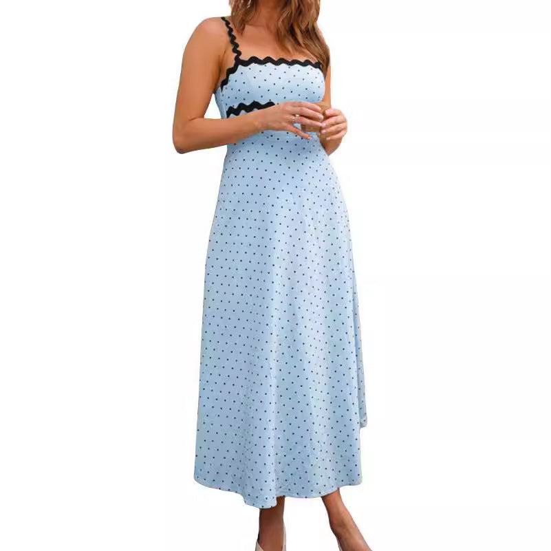 Robe à bretelles en dentelle – Femme – Style européen et américain