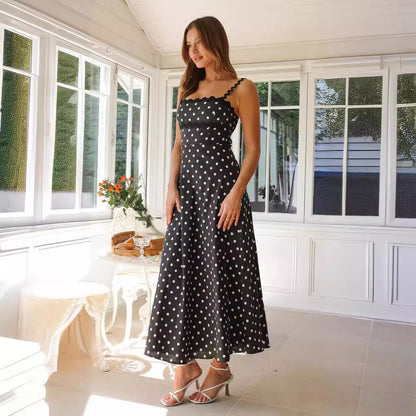 Robe à bretelles en dentelle – Femme – Style européen et américain