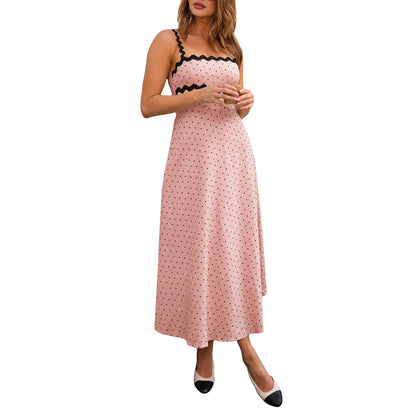 Robe à bretelles en dentelle – Femme – Style européen et américain